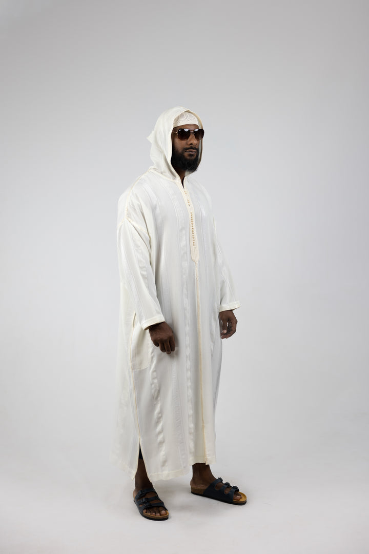 Djellaba Sousdi Royal White Side
